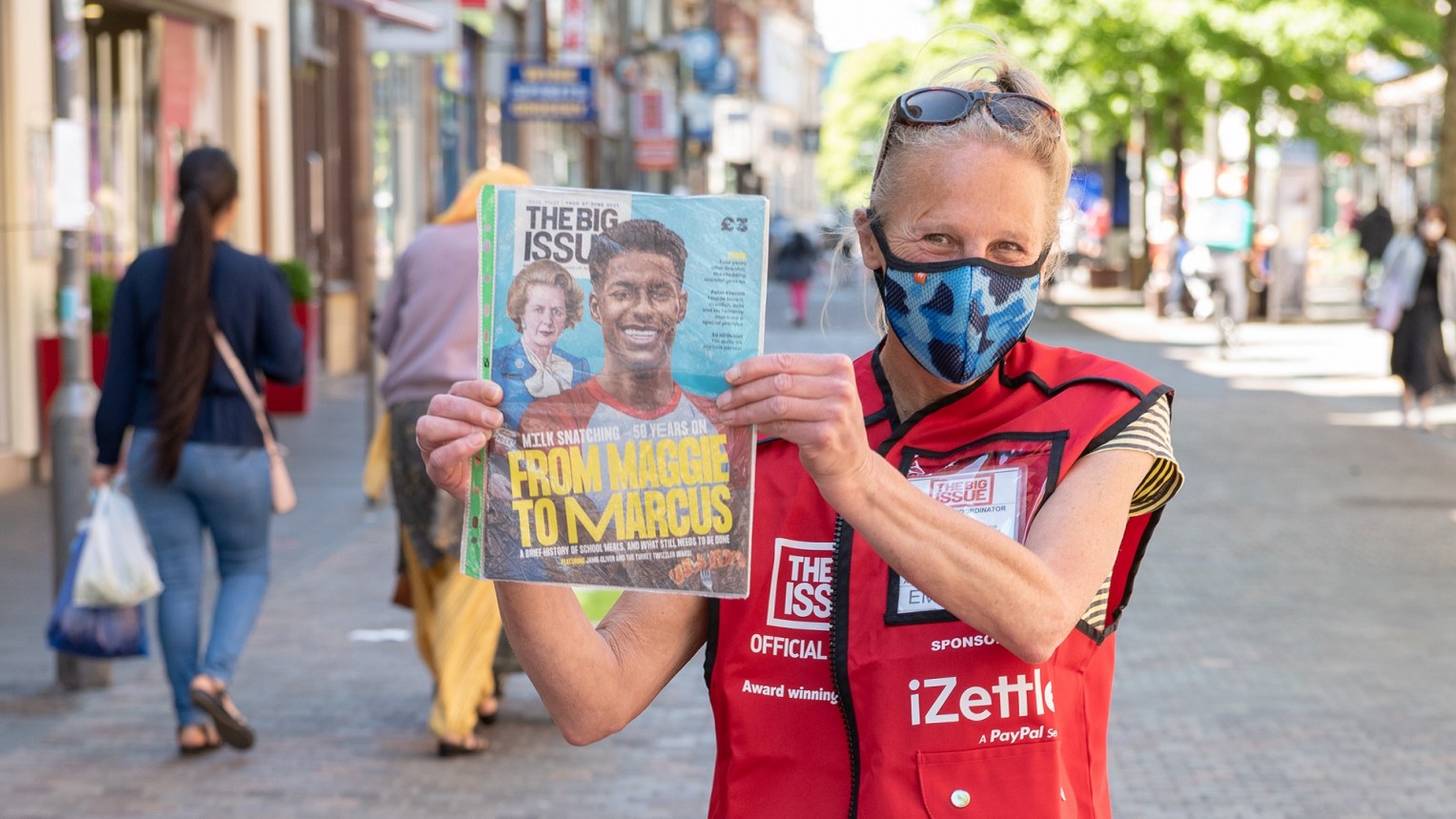 Big Issue vendor Jules Daniels