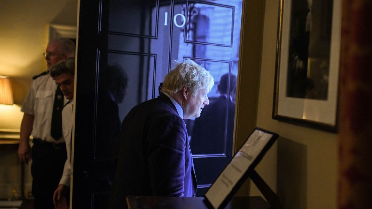 Boris Johnson leaving Number 10. Imperial measures