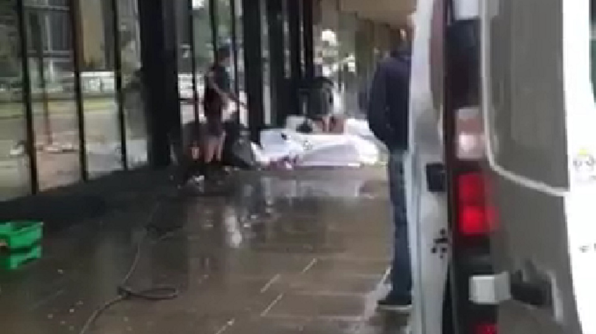 rough sleepers hosed down in London