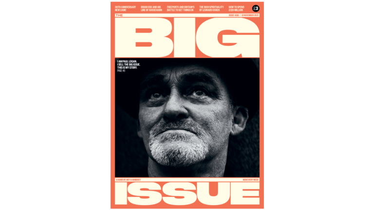 Image: The Big Issue front cover featuring vendor Paul Logan