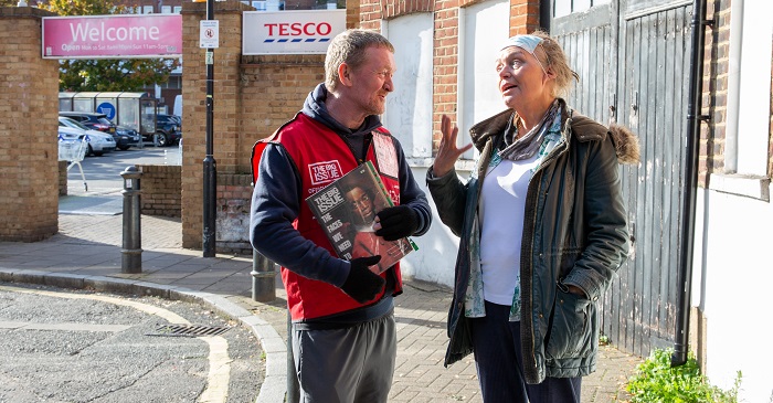 Big Issue vendor Dave Martin