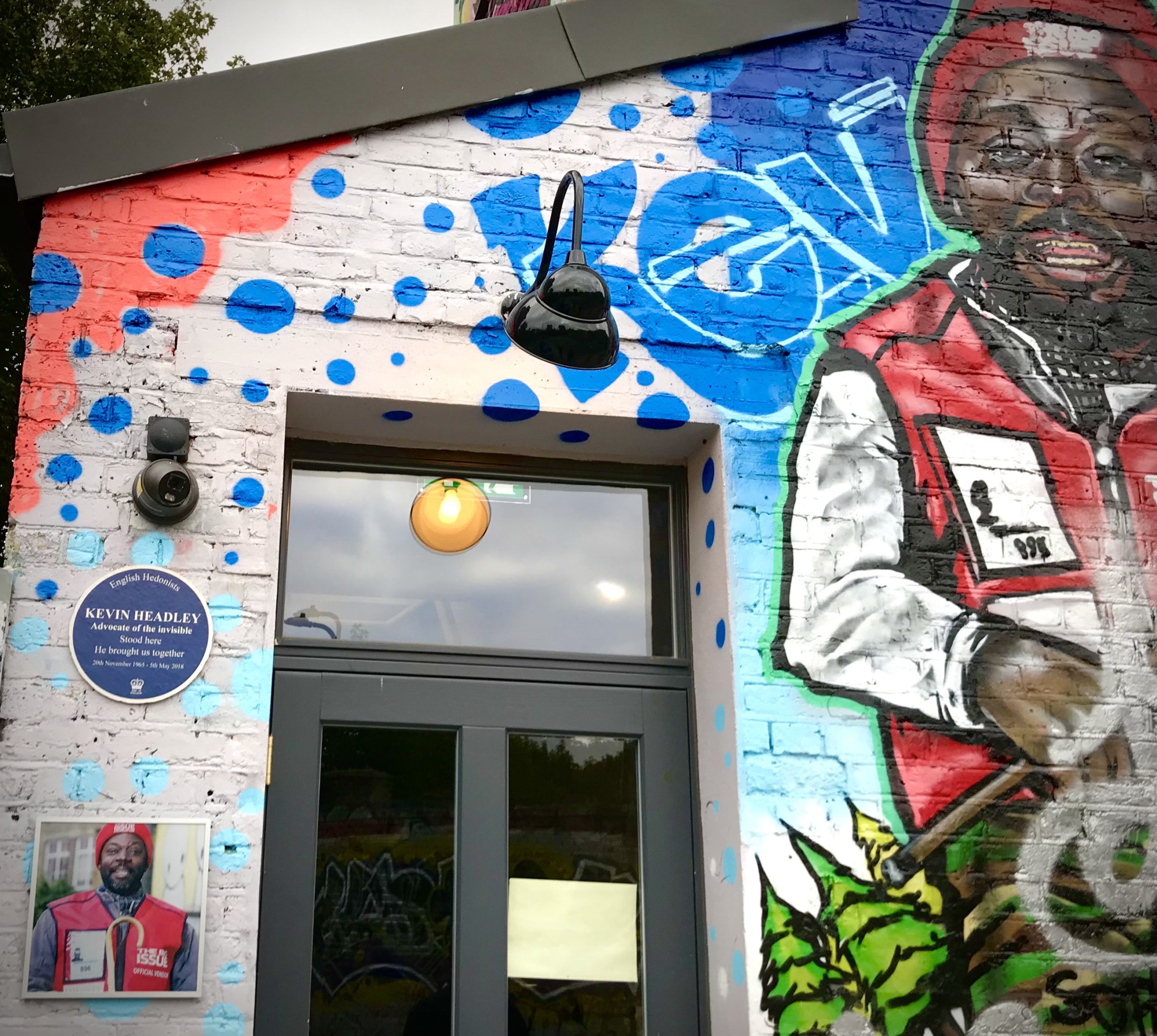 The memorial to Big Issue seller Kevin Headley in Hackney Wick. Image: Teddy Baden