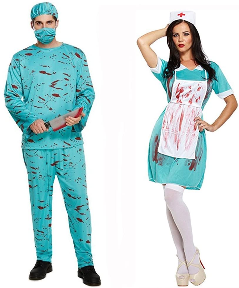 Halloween 2021: zombie doctor and nurse