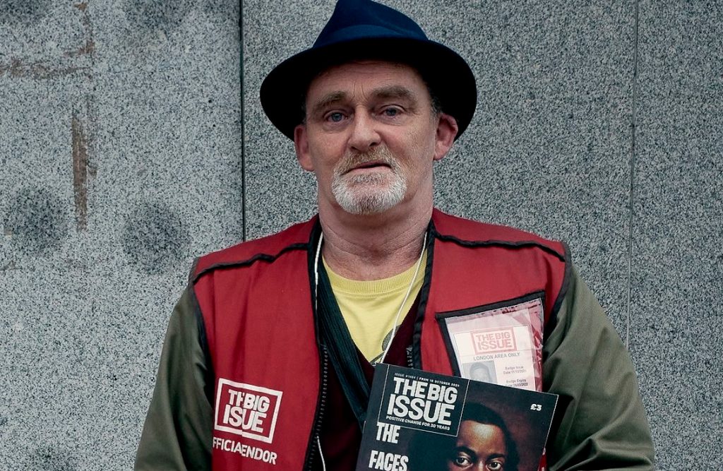 Big Issue vendor Paul Logan