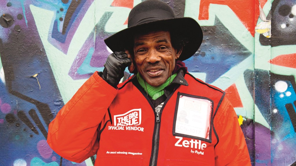 Big Issue vendor Easton Christian