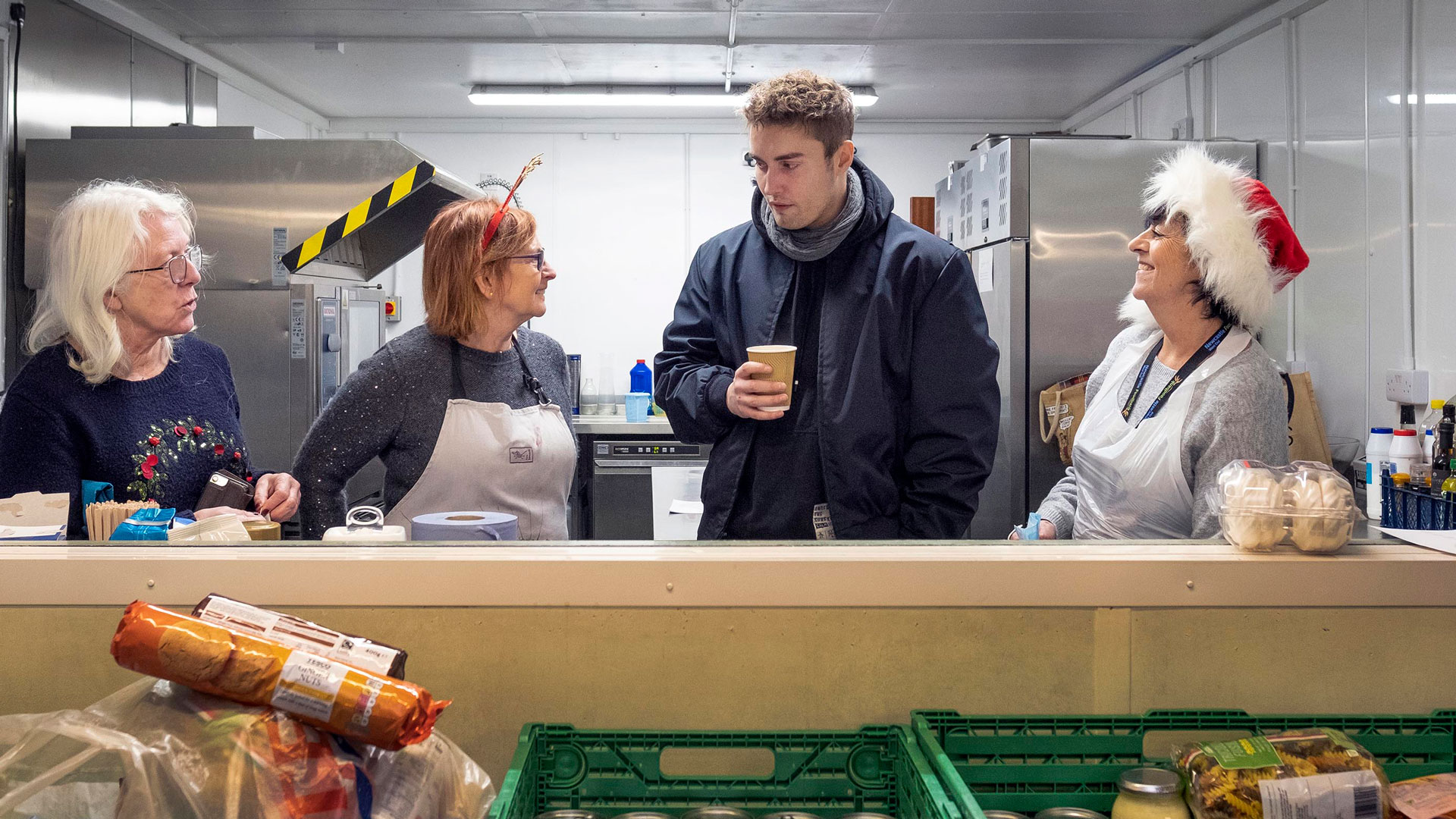 Sam Fender at Newcastle West End Foodbank.