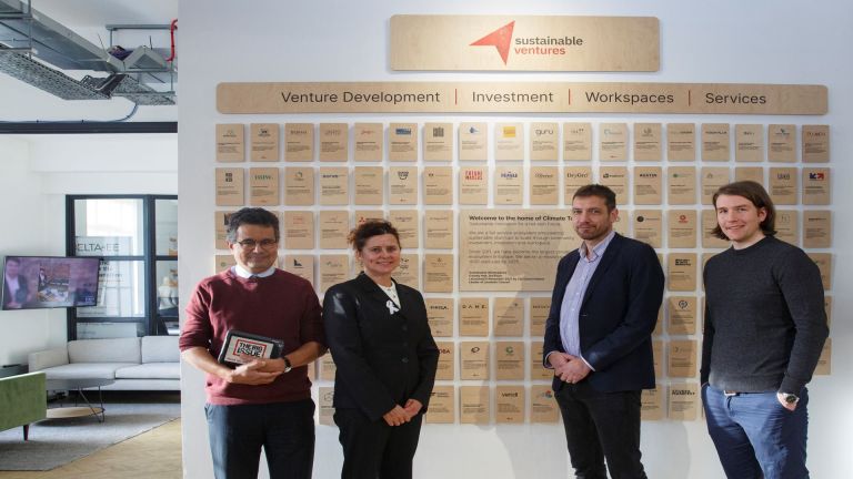 Photo Caption: Danyal Sattar - Big issue Invest CEO (left), Councillor Claire Holland - Leader of Lambeth Council, Andrew Wordsworth (right) and James Byrne, (second right) – Sustainable Ventures. Pictured at plaque unveiling at Sustainable Ventures hub at County Hall London.