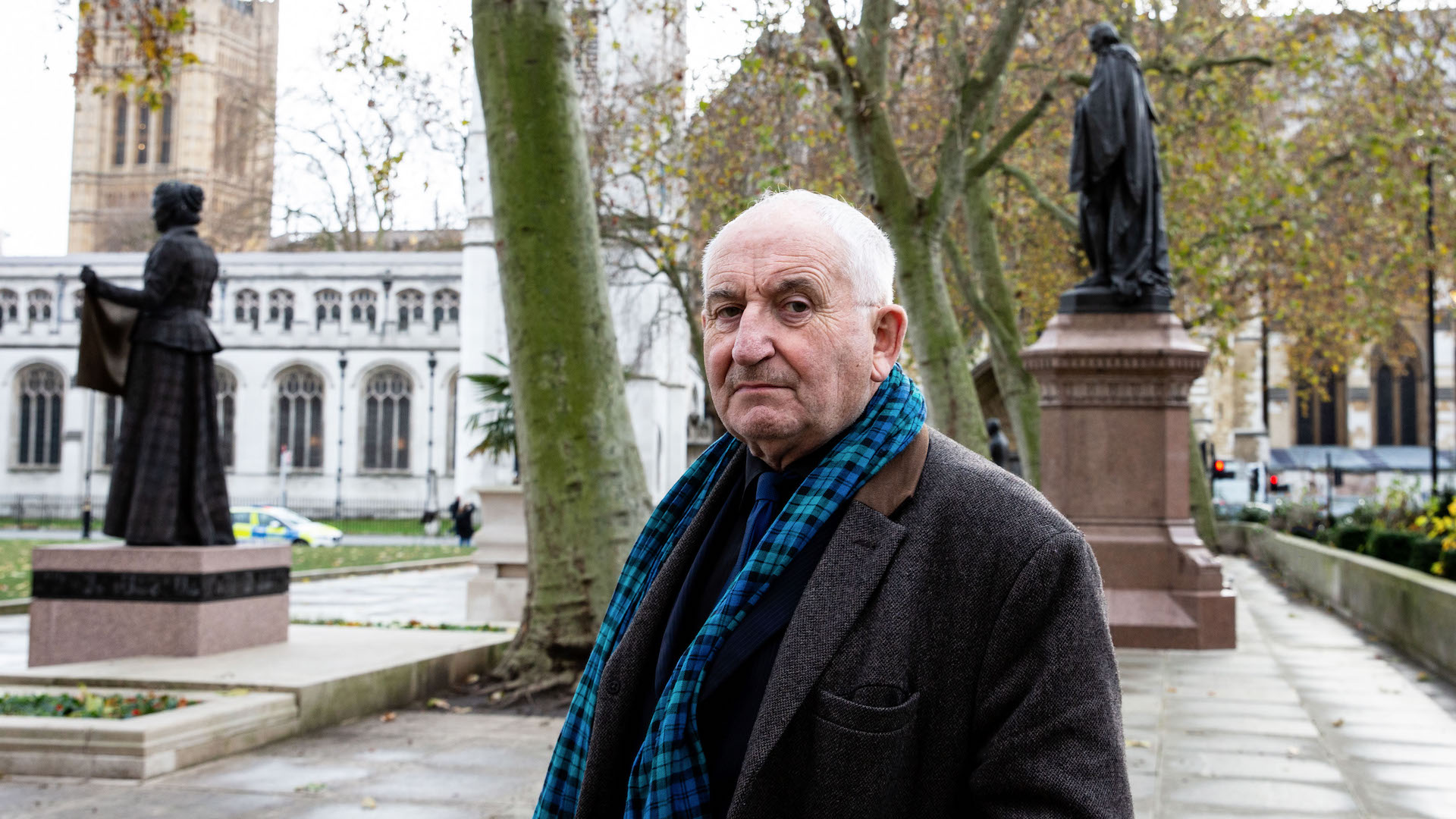 Big Issue founder Lord Bird stands in parliament ssquare