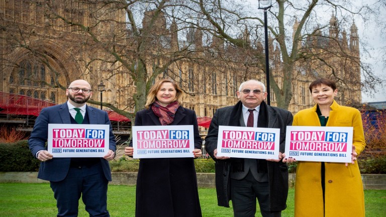 Photo Credit: Louise Haywood-Schiefer. From left to right Simon Fell MP, Anna McMorrin MP, Lord Bird and Caroline Lucas MP.