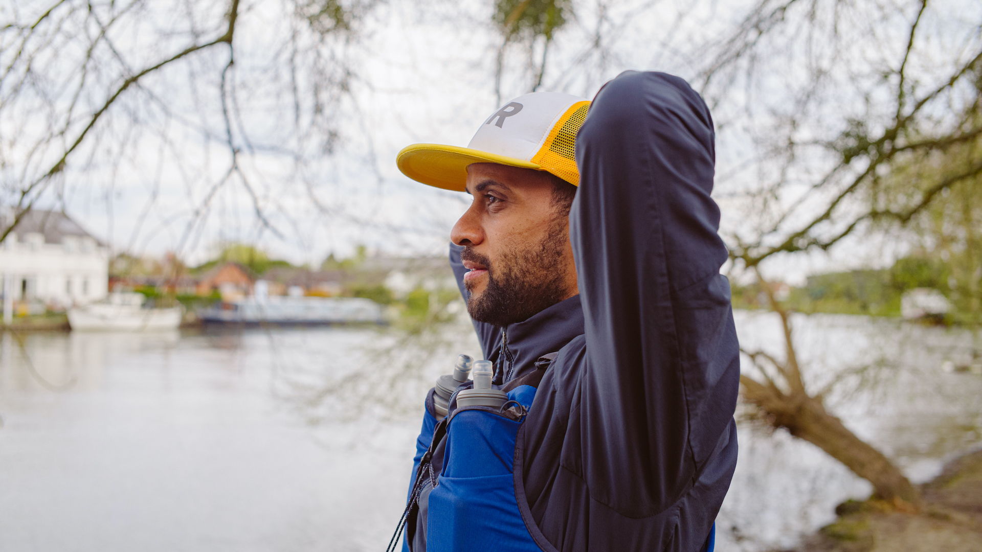 Image of ultra runner Martin Johnson ahead of his big 184 mile run along the Thames Path.