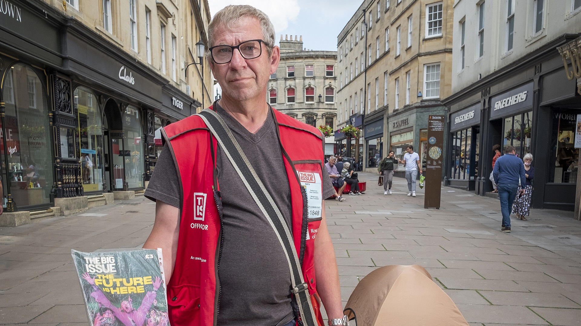 Big Issue vendor Ian Duff