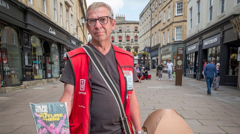 Big Issue vendor Ian Duff