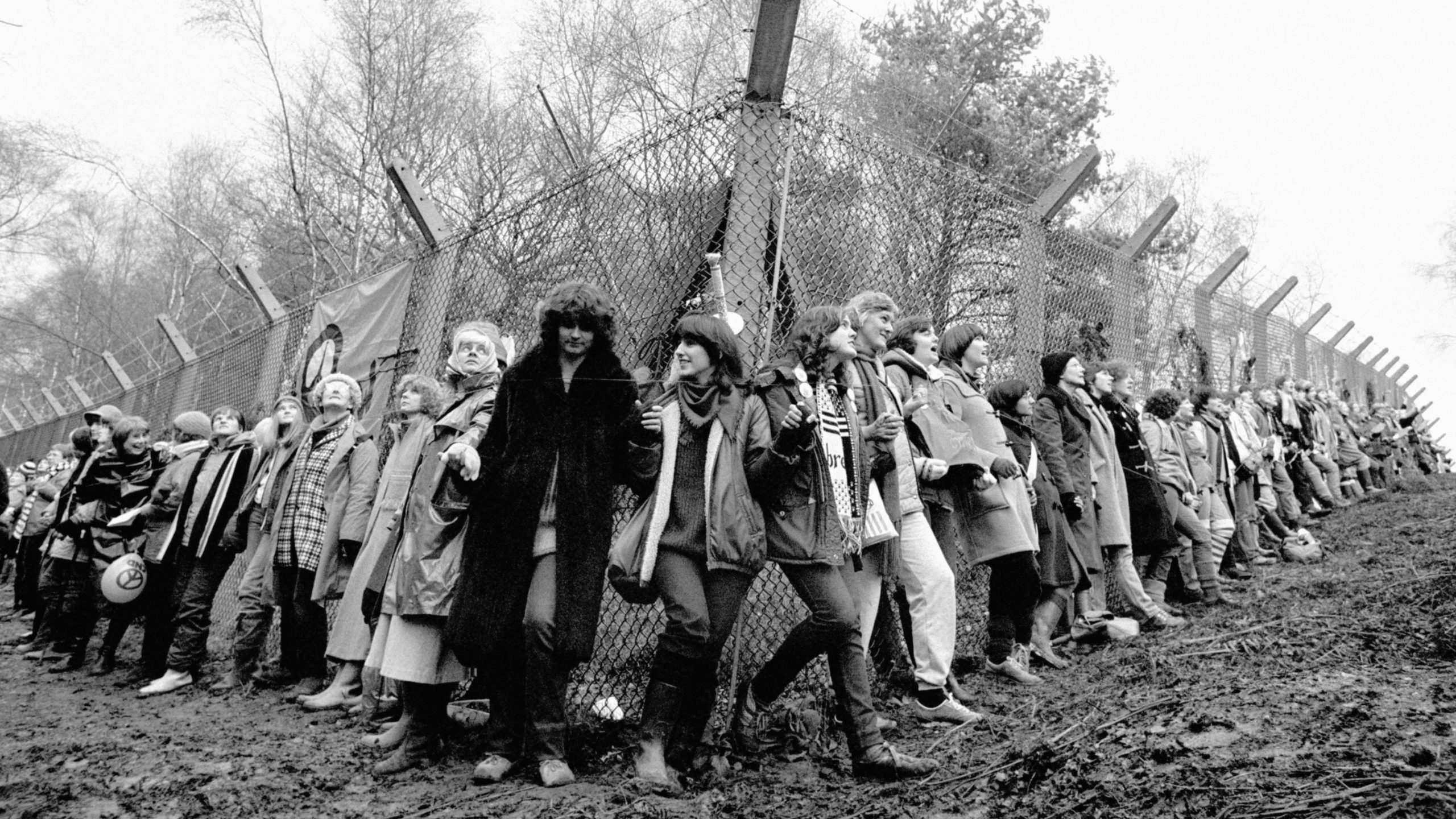 RAF Greenham Common air base, the site of continuous women’s peace protests from 1981 until 1991. Photo: PA Images/Alamy