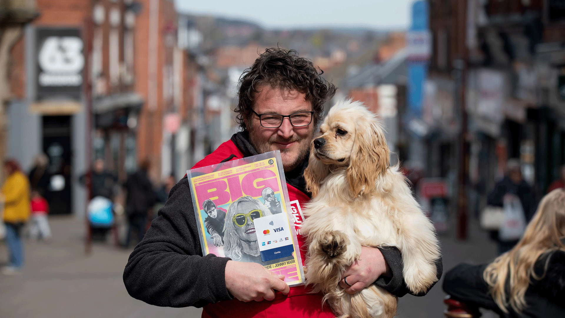 James Allerton with his dog, Harlow, at Wilko, Ilkeston