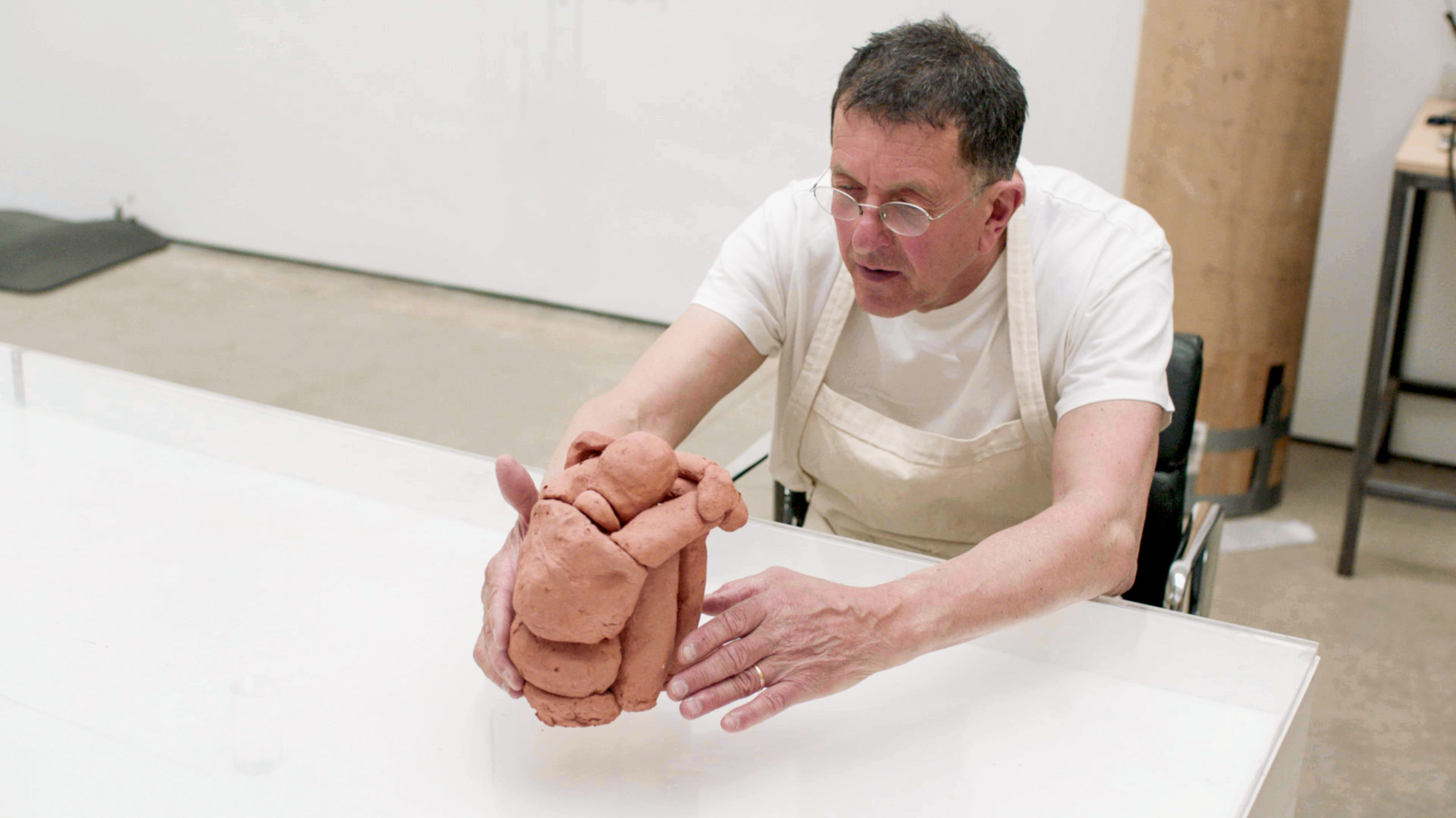 Antony Gormley in his studio. Credit: BBC/ClearStory/Menace