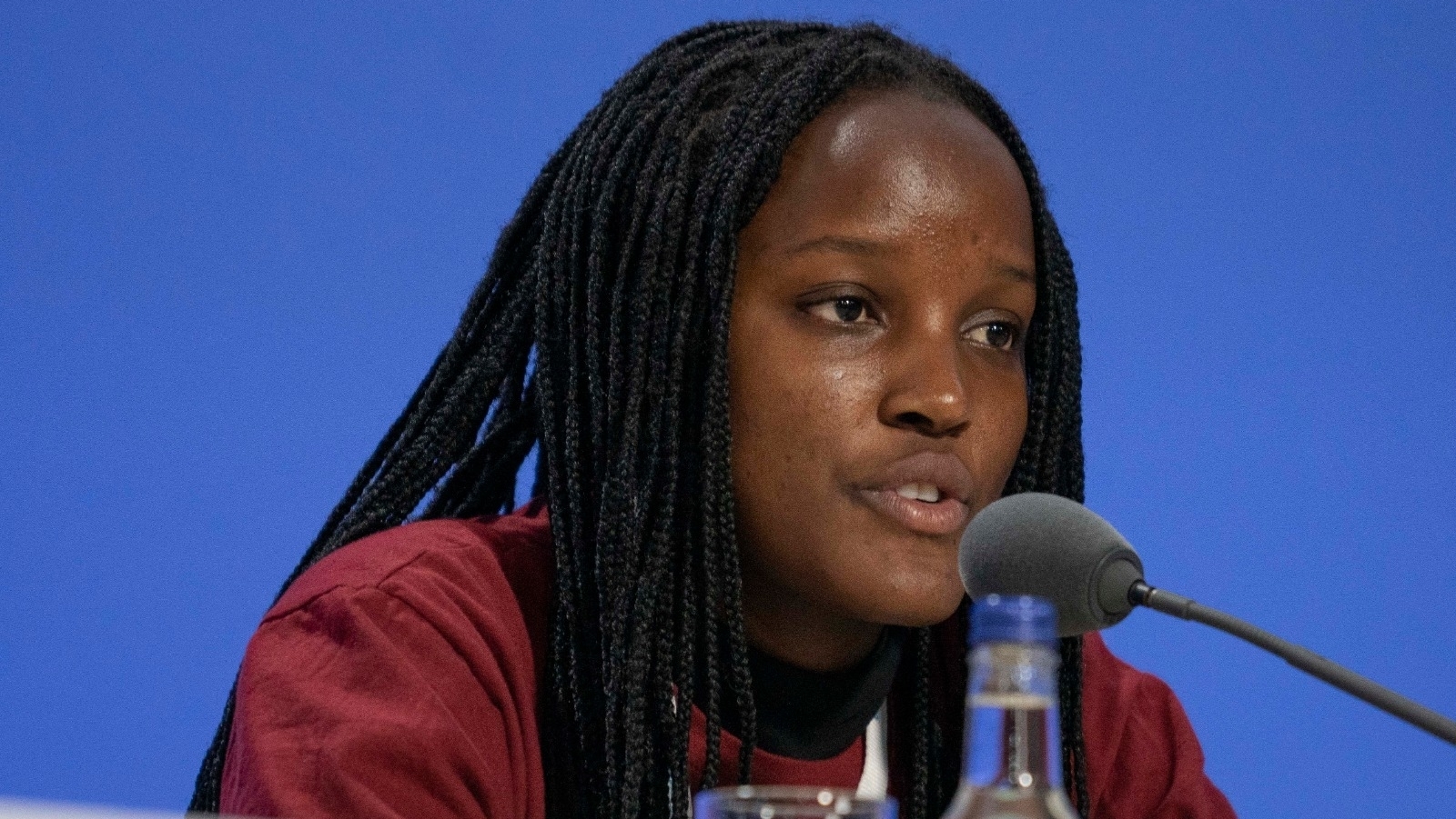 Vanessa Nakate speaking at COP26 in Glasgow. Image: IFAD