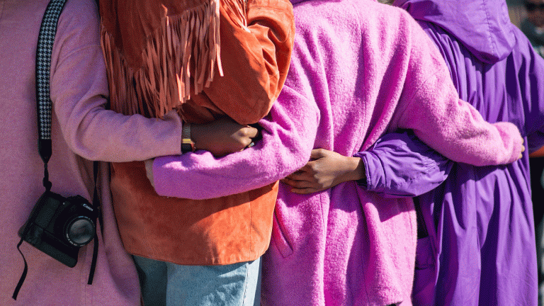 Friends in bright colours