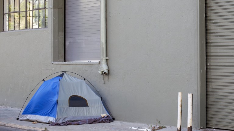 tent for person facing homelessness