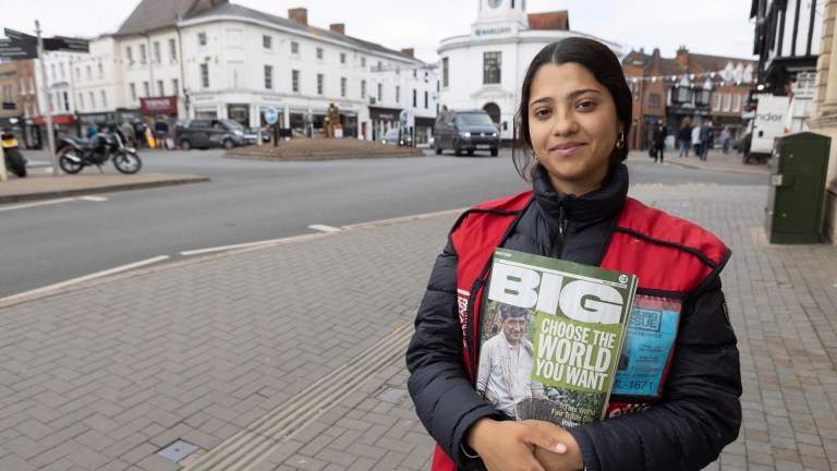 Big Issue vendor Alina Baboi