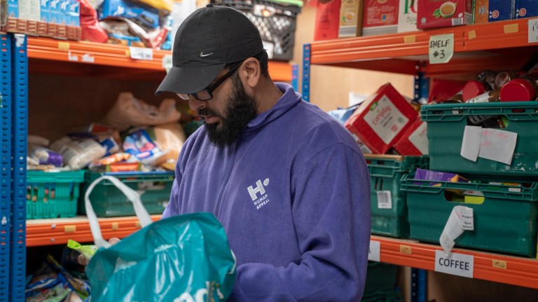 Cost of living/ Image of staff at food bank