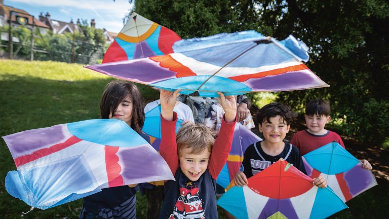 Children with kites