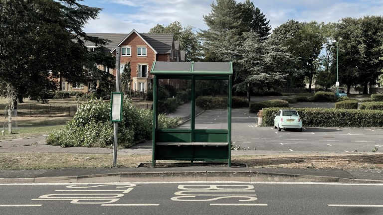 A bus stop at Nailsea
