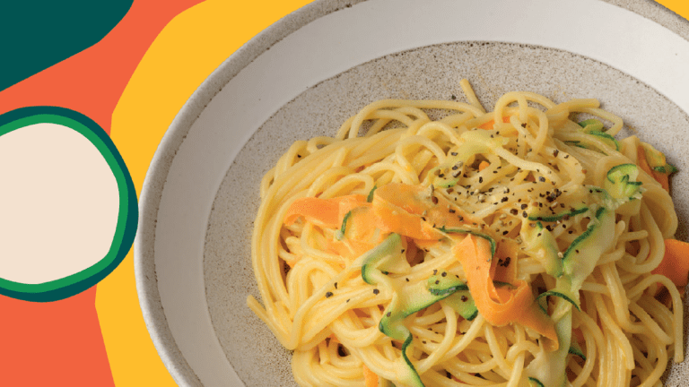 Carrot and courgette spaghetti/ Tom Kerridge