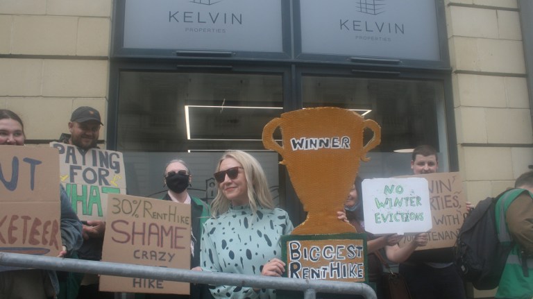 renting protest in Glasgow