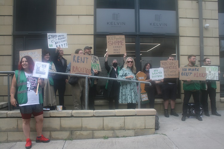 rent protest in Glasgow