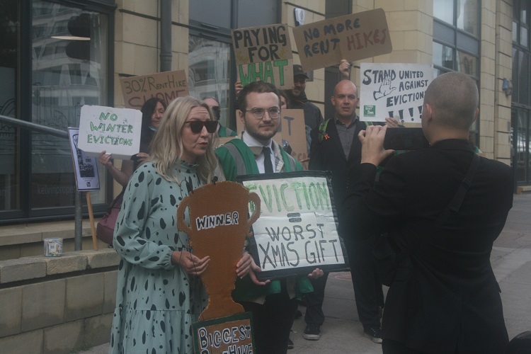 rent protest in Glasgow