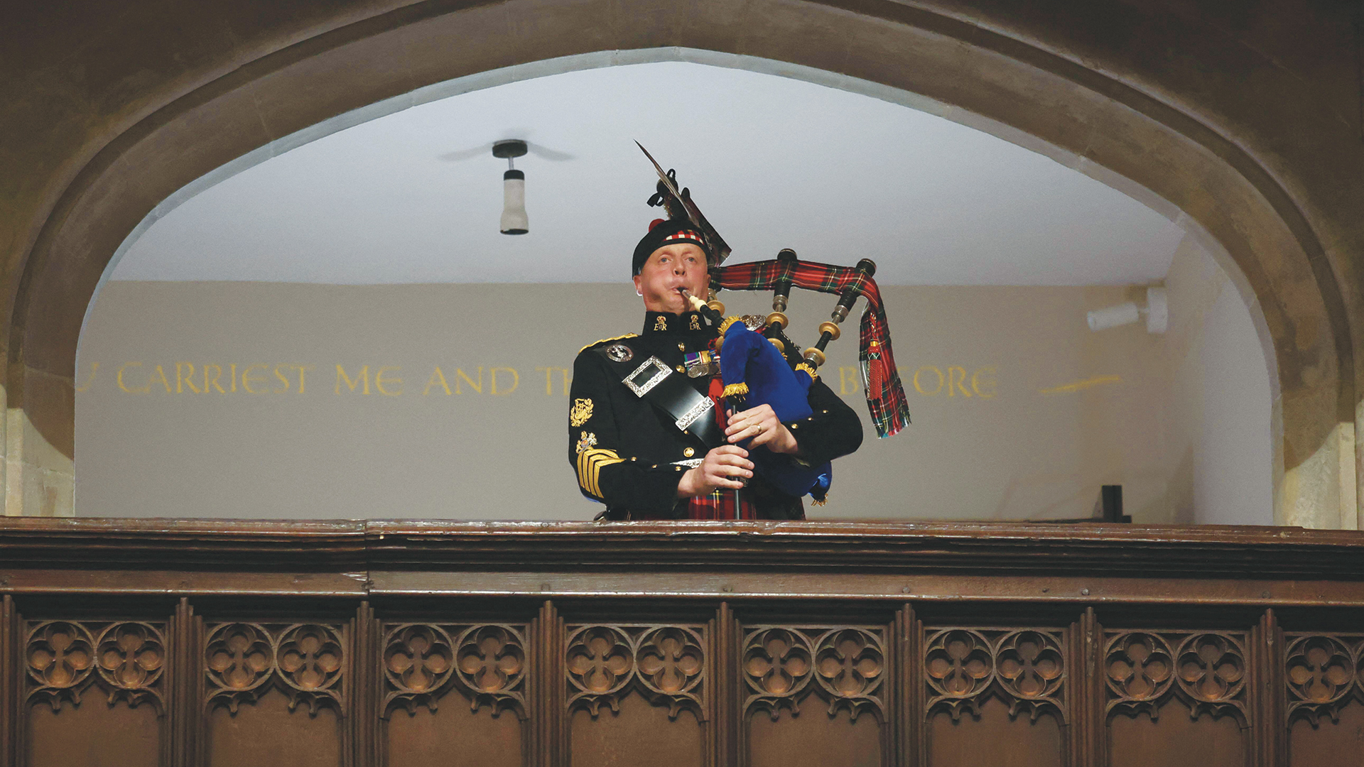 Piper at the Queen's funeral