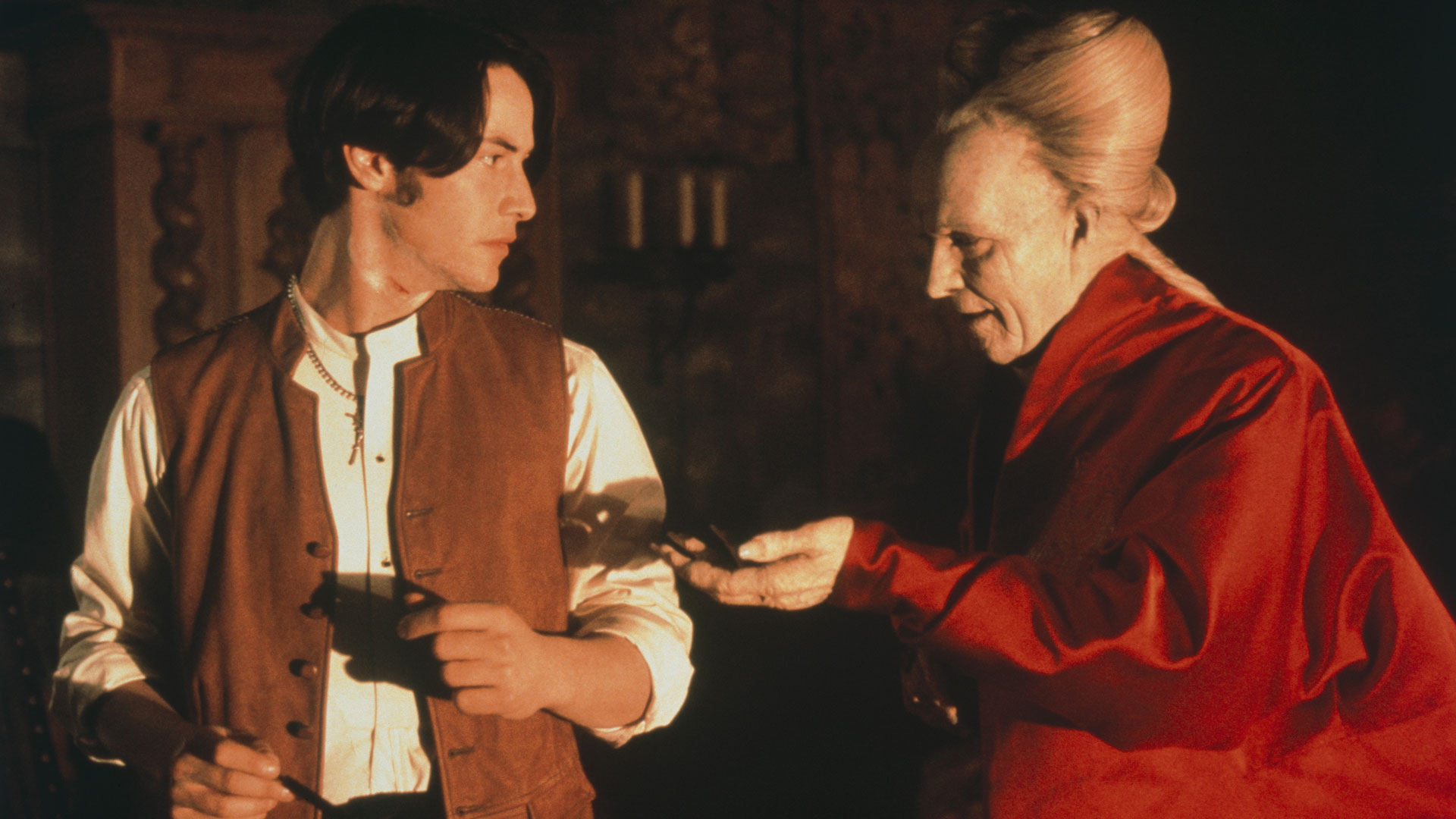 Keanu Reeves and Gary Oldman in Bram Stoker's Dracula
