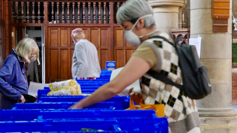 Food bank volunteers