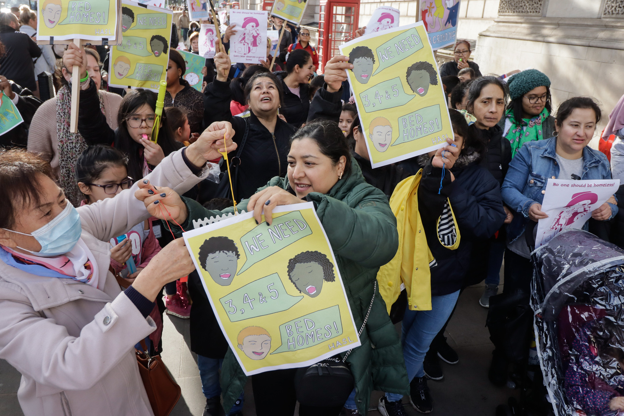 London temporary accommodation protest