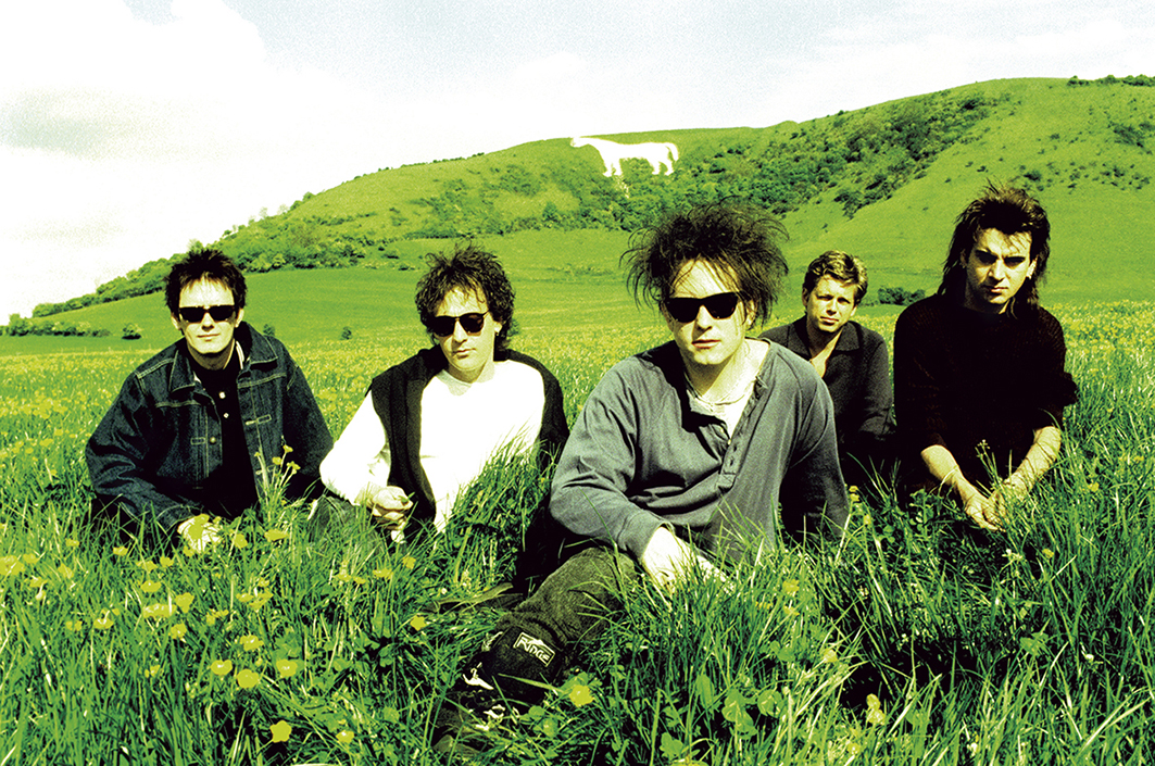 The Cure in front of Westbury White Horse. Photo: Tom Sheehan 