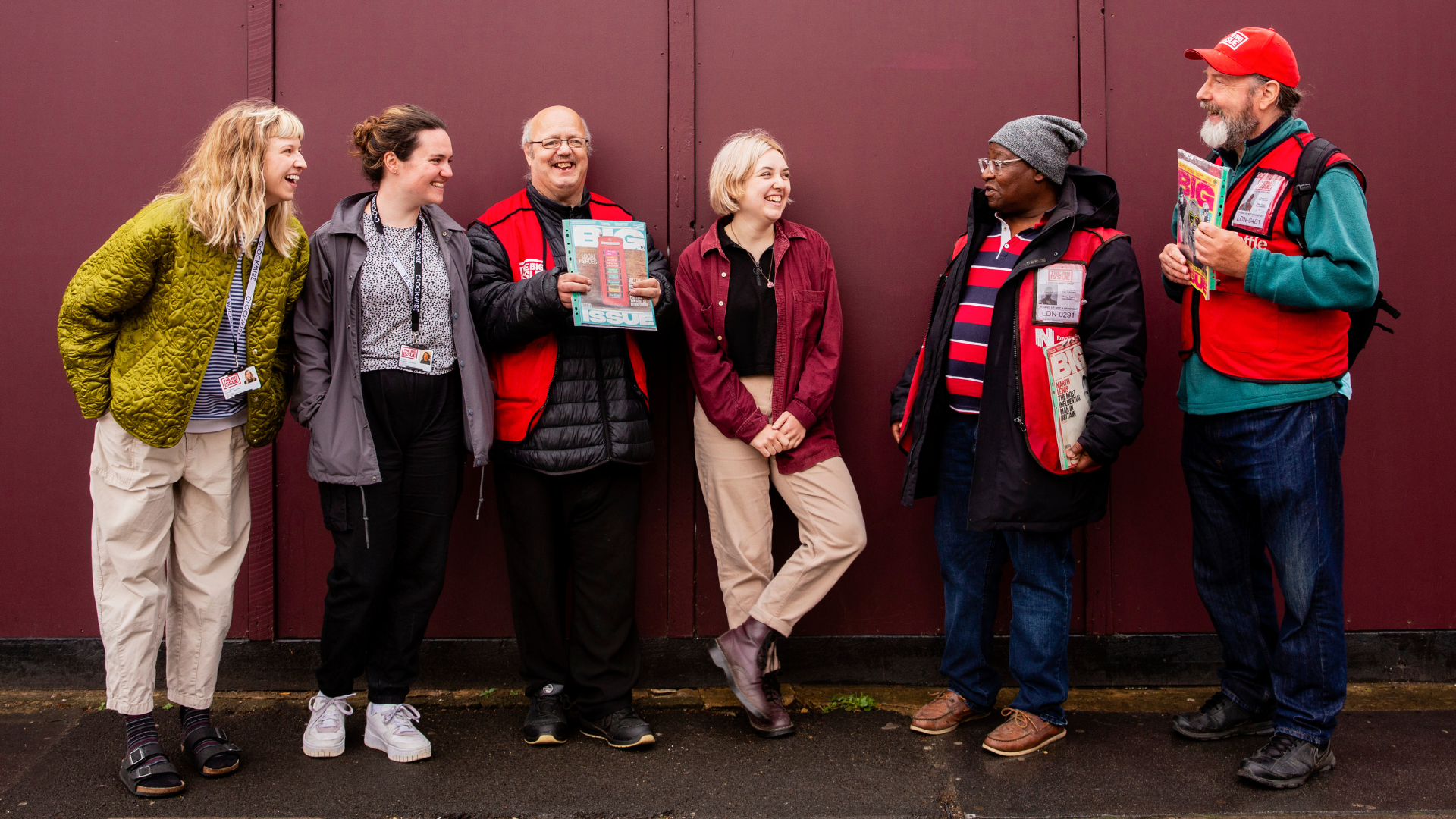 Frontline staff with Big Issue Vendors