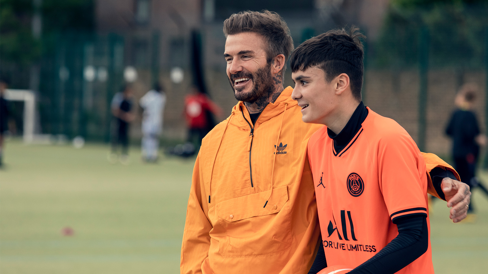 David Beckham with winger-turned-defender Vaughan