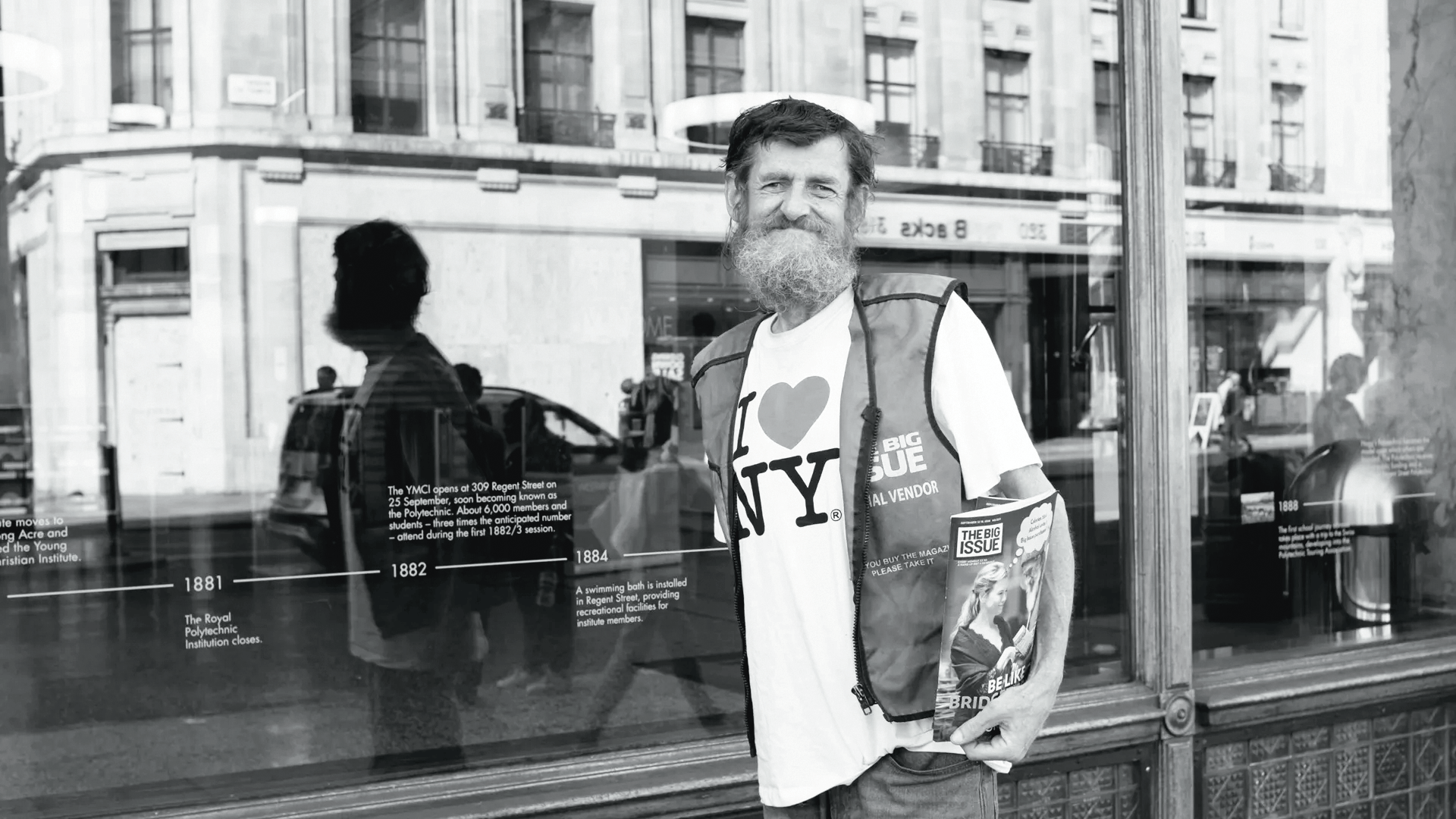 Big Issue vendor John Byrne