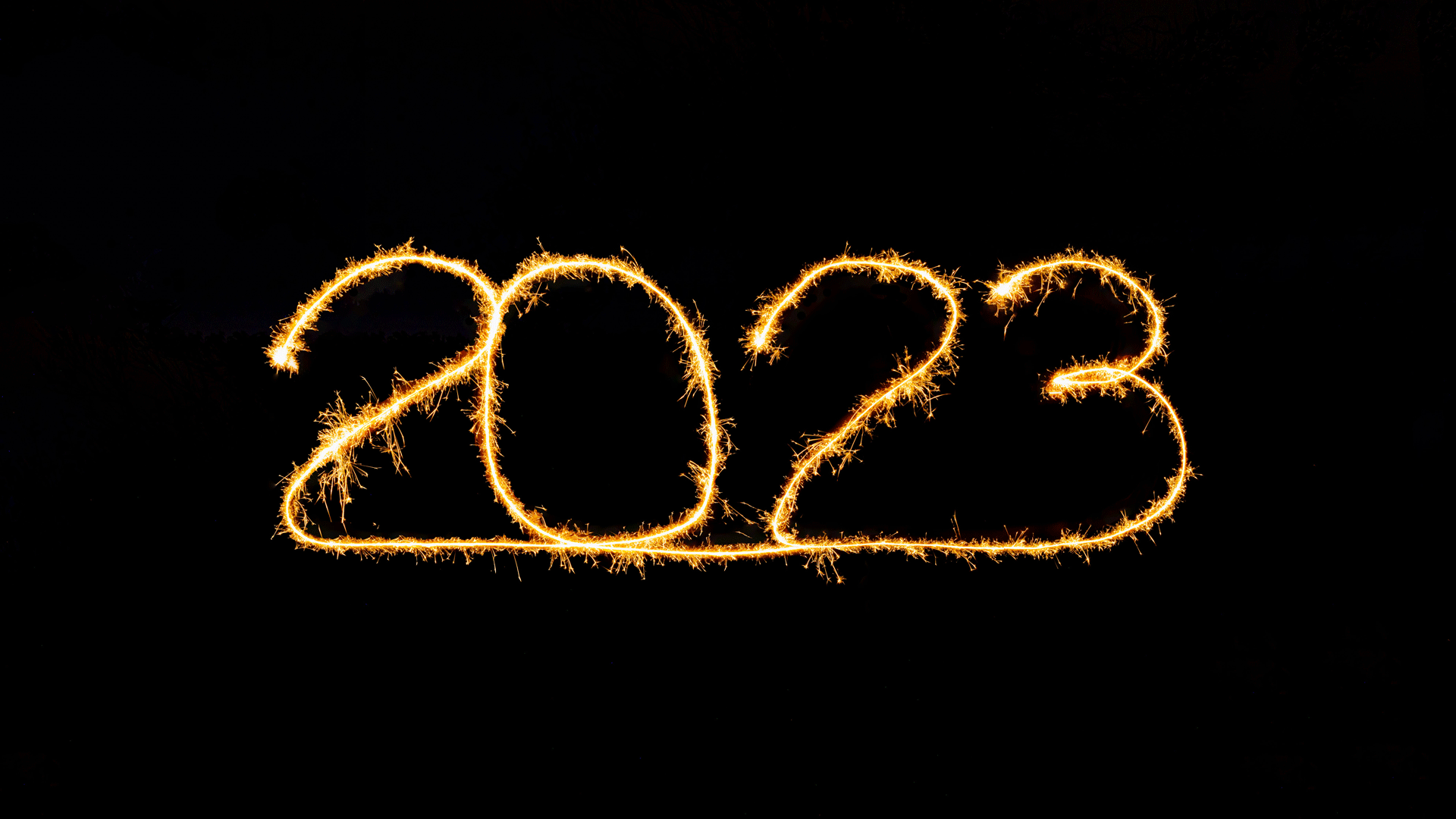 2023 spelled out in fireworks