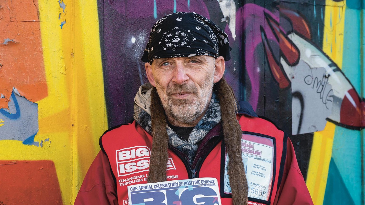 Big Issue vendor Will Payne