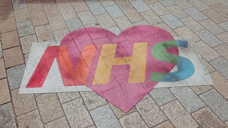 NHS rainbow chalk