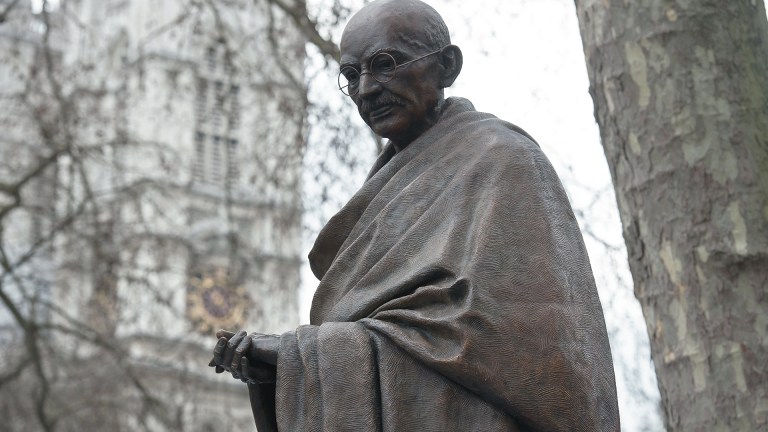 A statue of Gandhi
