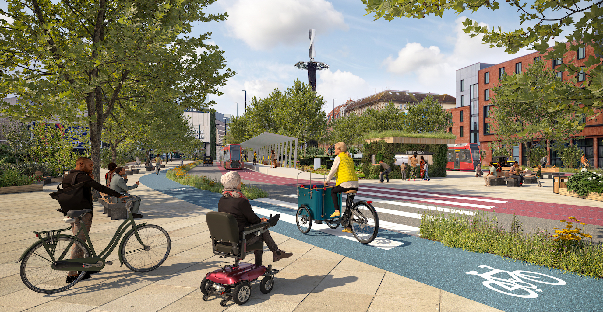 Cabot Circus without cars