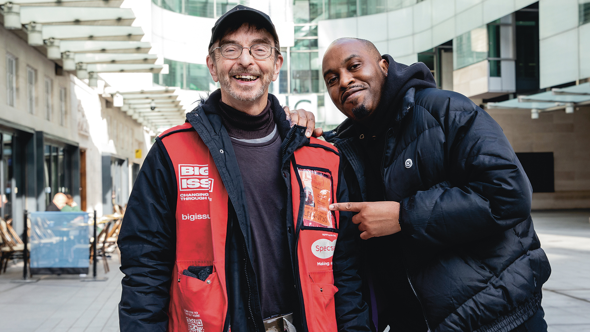 Dane Baptiste with vendor George Anderson