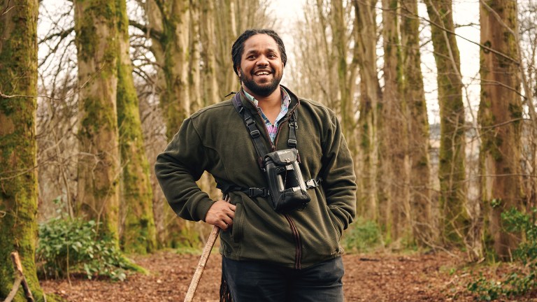 Hamza Yassin on a walk in Pollok Park