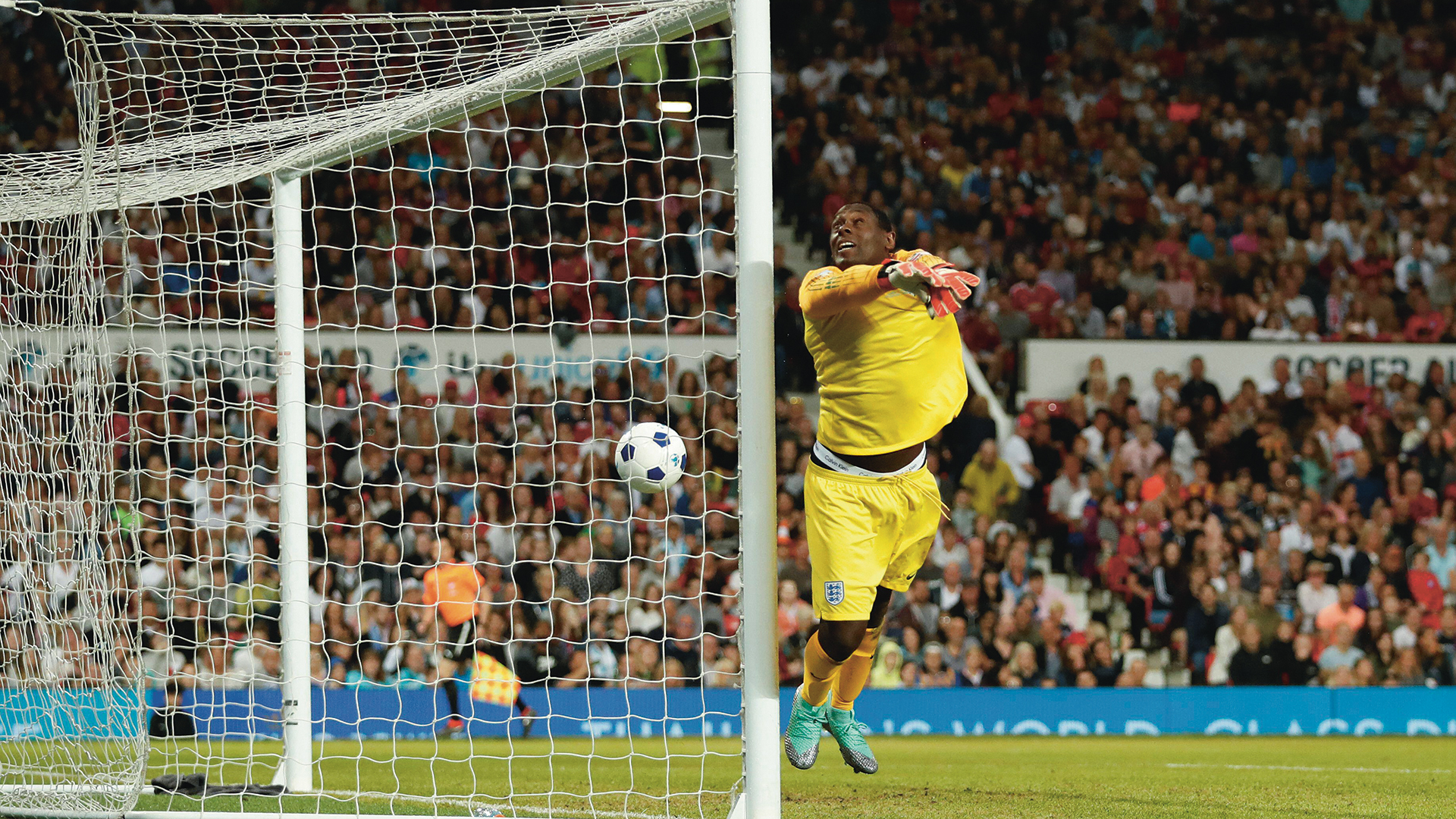 David Harewood playing at Old Trafford