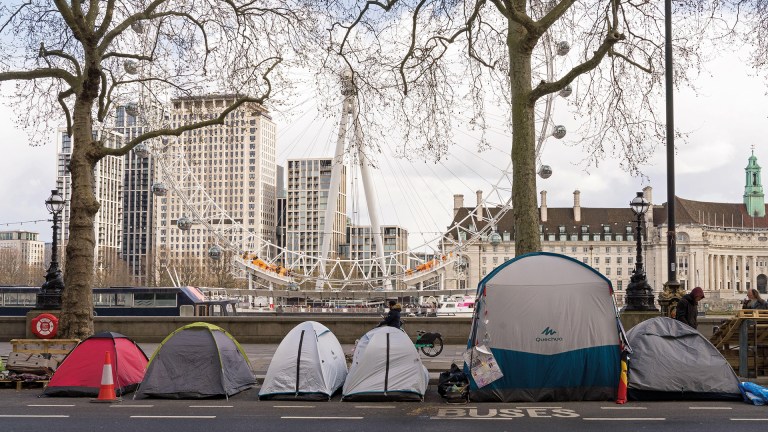 Homeless on Victoria Embankment