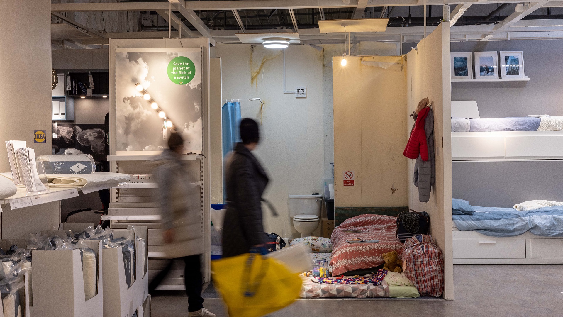 Ikea Shelter homelessness temporary accommodation display