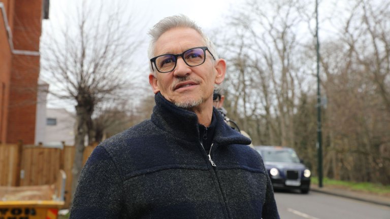 Match Of The Day host Gary Lineker outside his home in London