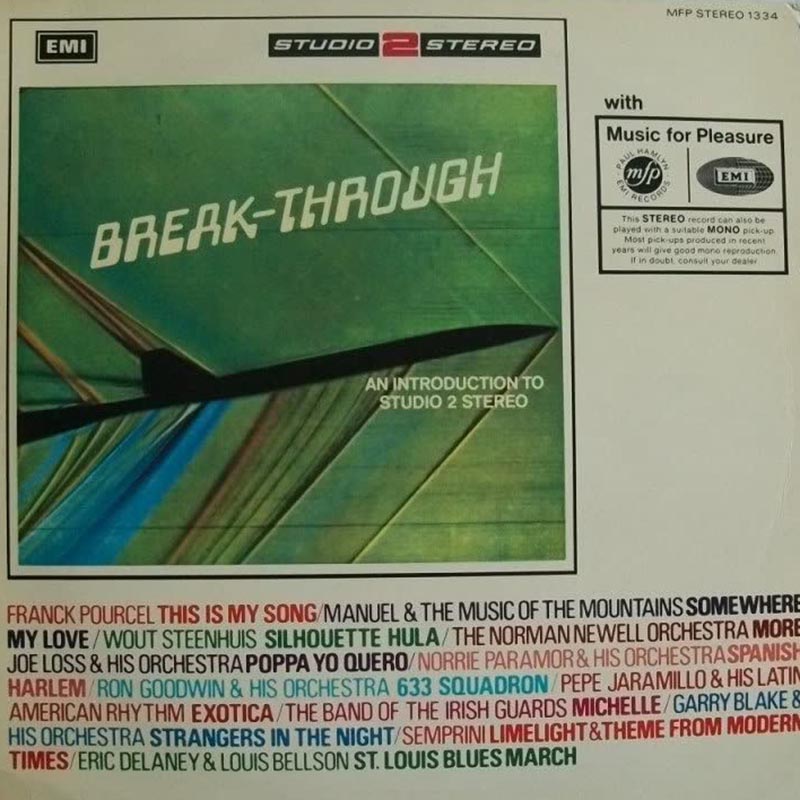 Break-Through with Music for Pleasure, vinyl cover